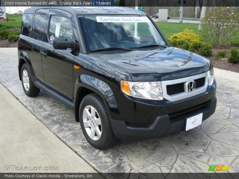 Crystal Black Pearl / Titanium 2009 Honda Element EX AWD