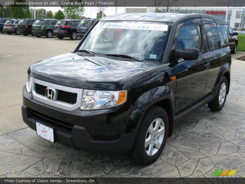 Crystal Black Pearl / Titanium 2009 Honda Element EX AWD