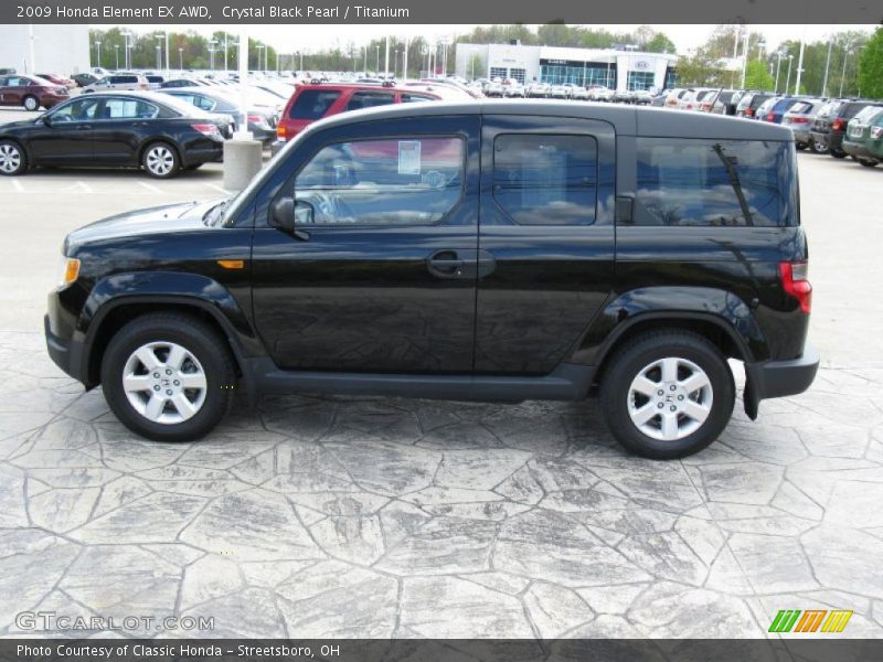 Crystal Black Pearl / Titanium 2009 Honda Element EX AWD