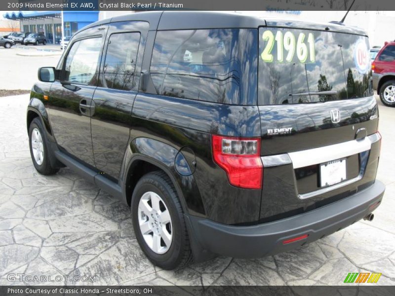 Crystal Black Pearl / Titanium 2009 Honda Element EX AWD