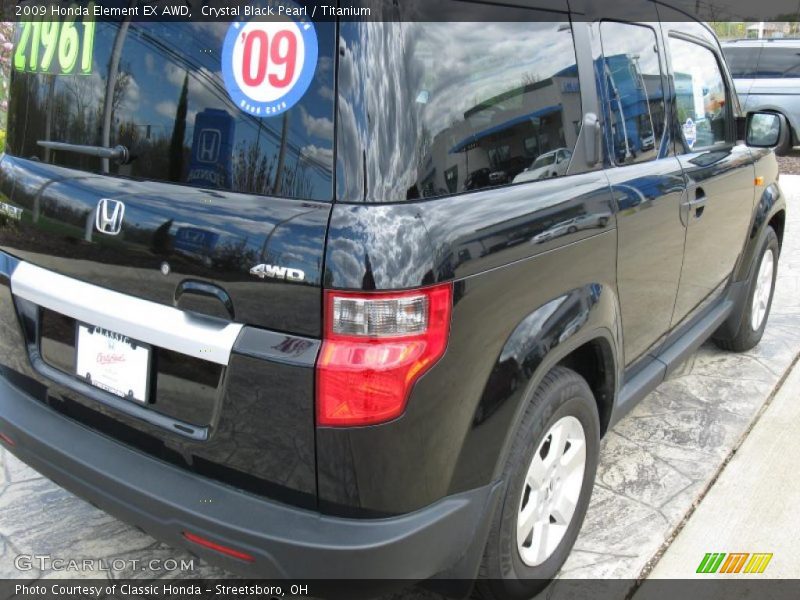 Crystal Black Pearl / Titanium 2009 Honda Element EX AWD