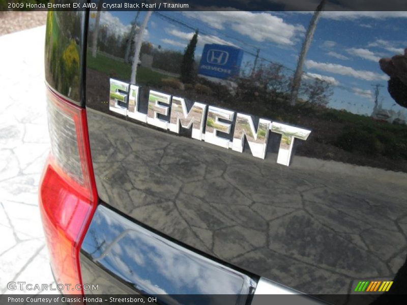 Crystal Black Pearl / Titanium 2009 Honda Element EX AWD