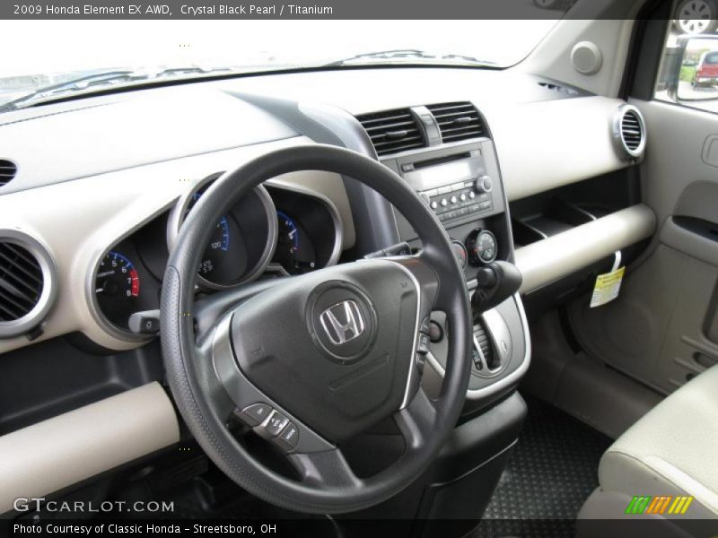 Crystal Black Pearl / Titanium 2009 Honda Element EX AWD