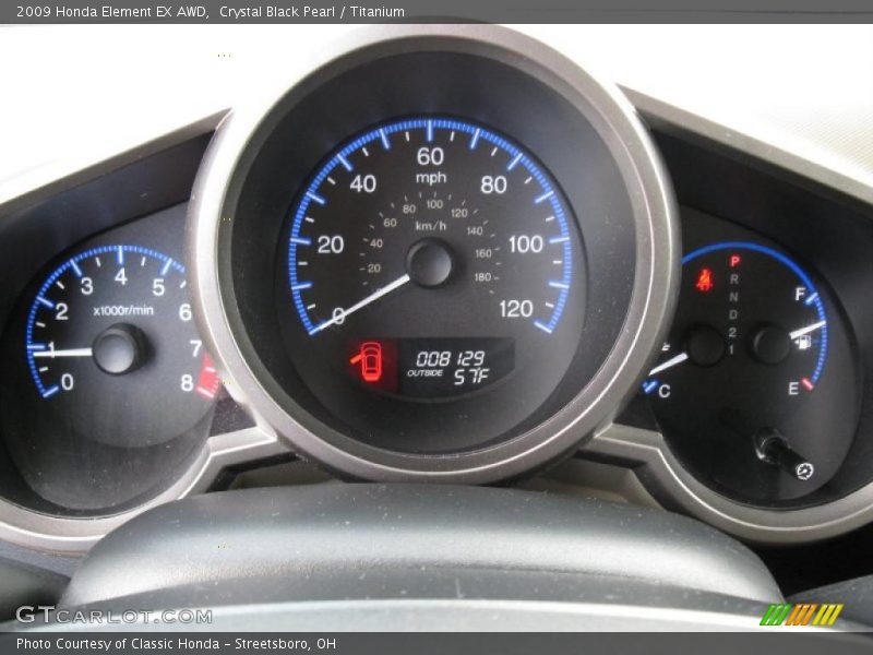 Crystal Black Pearl / Titanium 2009 Honda Element EX AWD