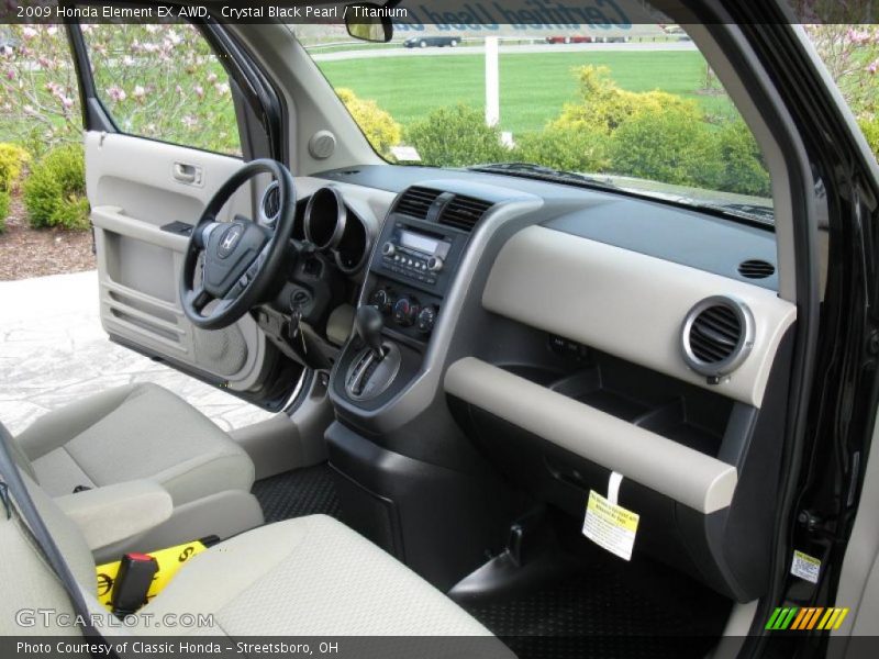 Crystal Black Pearl / Titanium 2009 Honda Element EX AWD