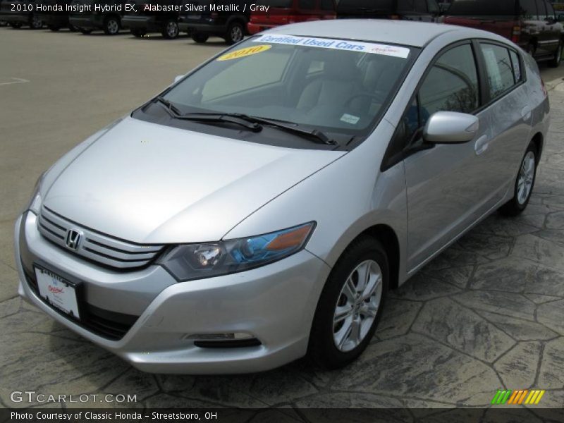 Alabaster Silver Metallic / Gray 2010 Honda Insight Hybrid EX