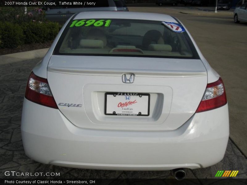 Taffeta White / Ivory 2007 Honda Civic EX Coupe