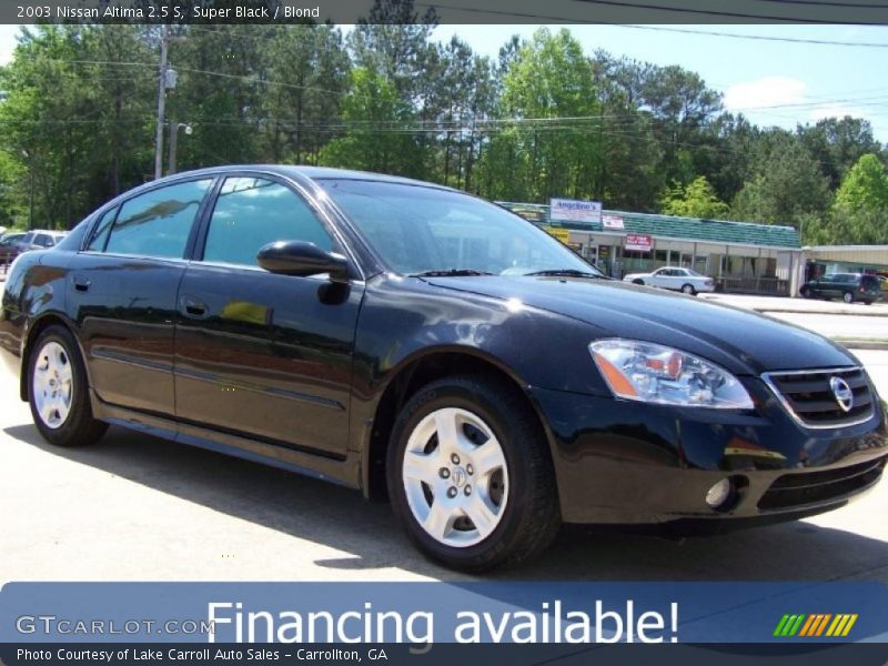 Super Black / Blond 2003 Nissan Altima 2.5 S