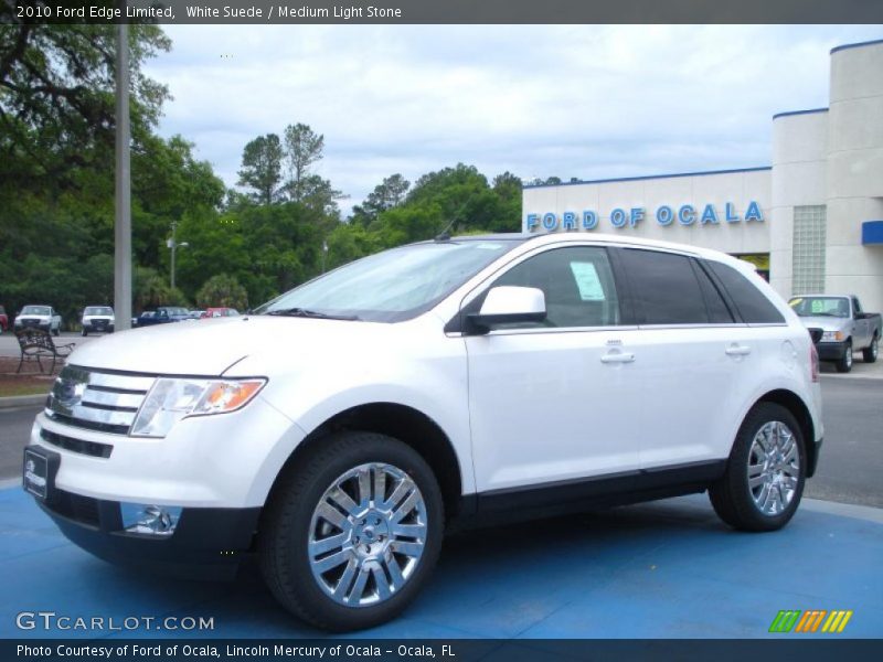 White Suede / Medium Light Stone 2010 Ford Edge Limited