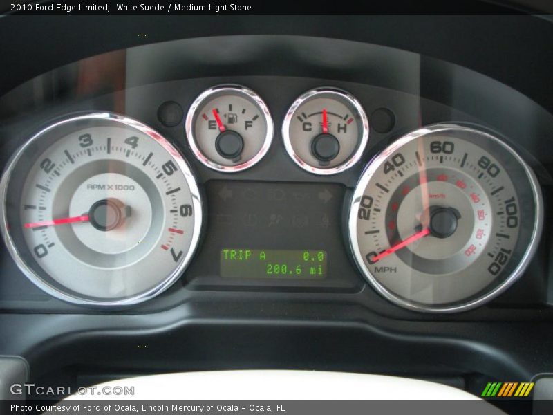 White Suede / Medium Light Stone 2010 Ford Edge Limited