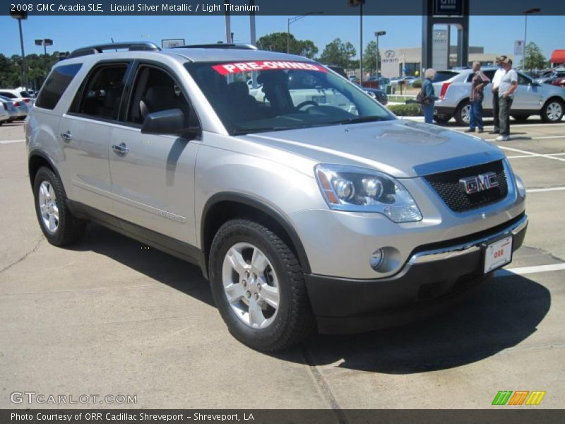 Liquid Silver Metallic / Light Titanium 2008 GMC Acadia SLE