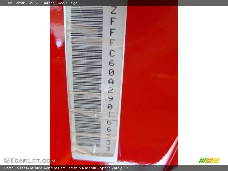 Red / Beige 2009 Ferrari 599 GTB Fiorano