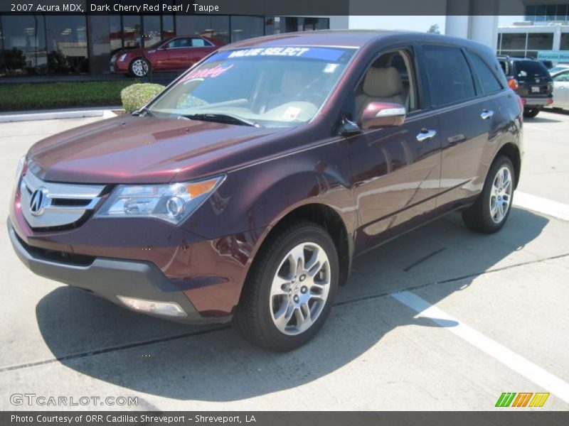 Dark Cherry Red Pearl / Taupe 2007 Acura MDX