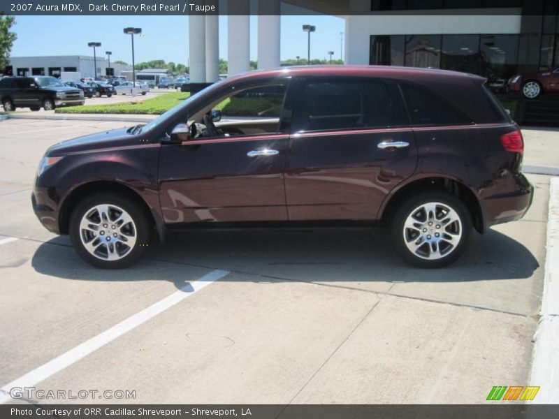 Dark Cherry Red Pearl / Taupe 2007 Acura MDX