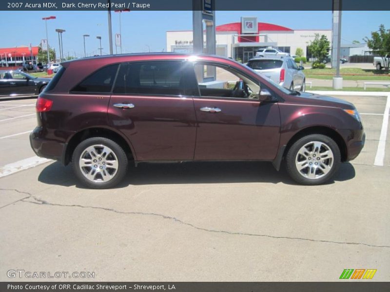 Dark Cherry Red Pearl / Taupe 2007 Acura MDX