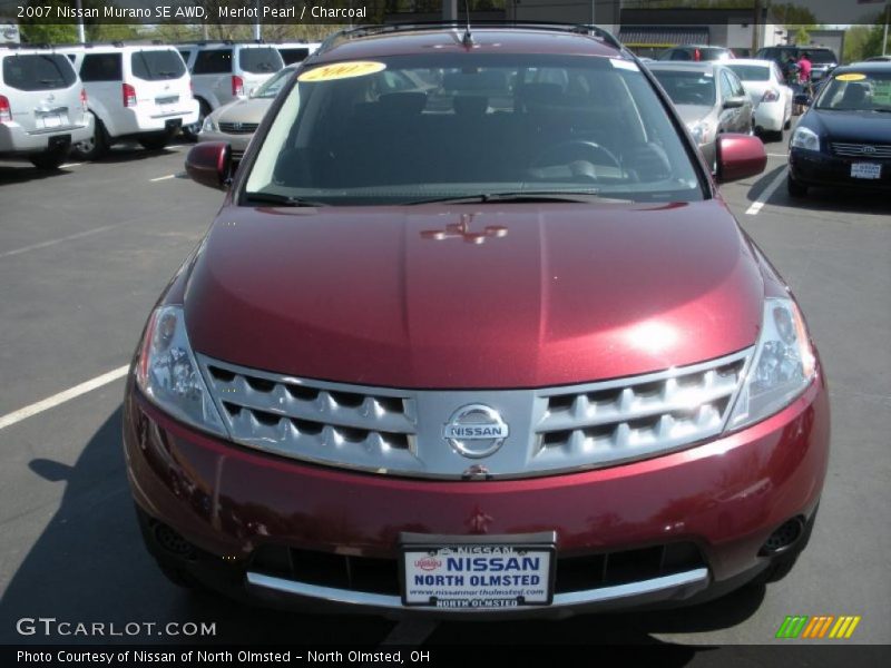 Merlot Pearl / Charcoal 2007 Nissan Murano SE AWD