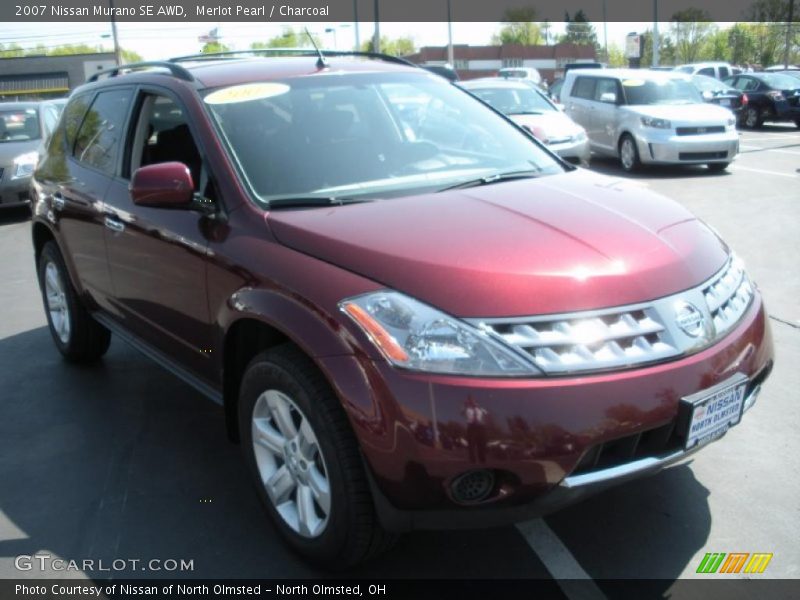 Merlot Pearl / Charcoal 2007 Nissan Murano SE AWD
