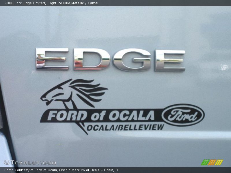 Light Ice Blue Metallic / Camel 2008 Ford Edge Limited