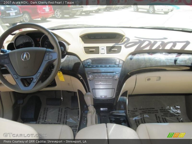 Dark Cherry Red Pearl / Taupe 2007 Acura MDX