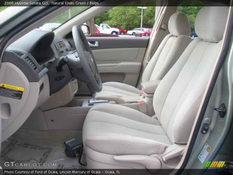 Natural Khaki Green / Beige 2008 Hyundai Sonata GLS