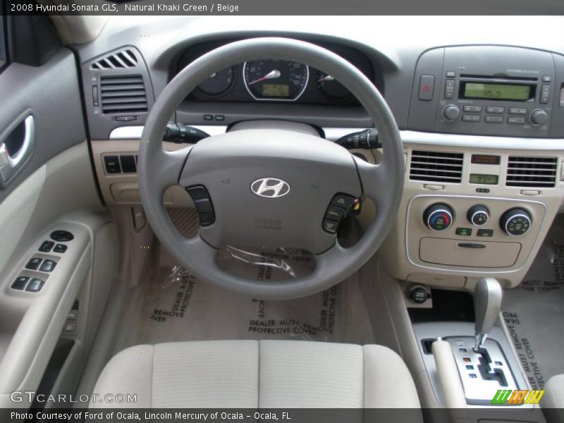Natural Khaki Green / Beige 2008 Hyundai Sonata GLS