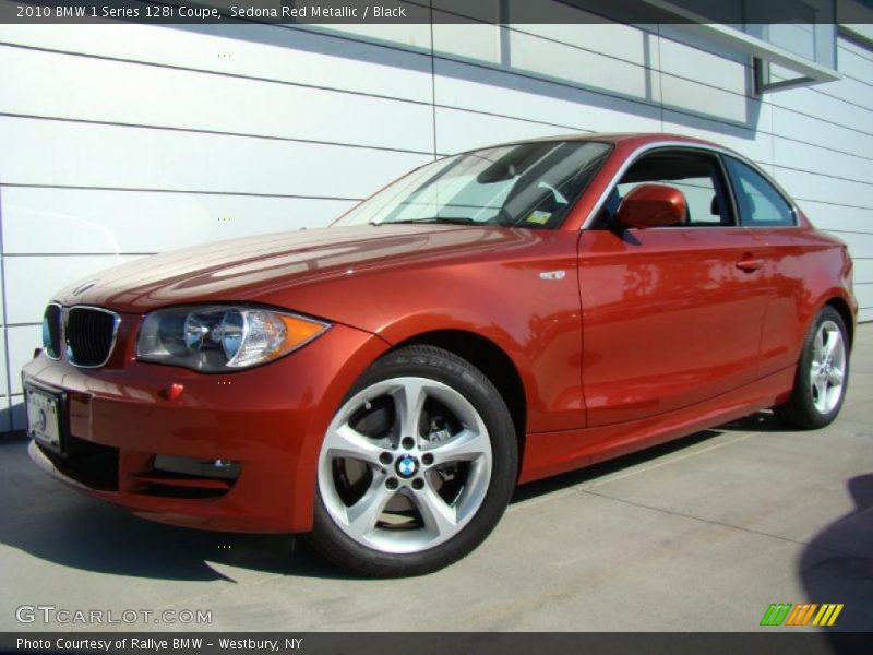 Sedona Red Metallic / Black 2010 BMW 1 Series 128i Coupe