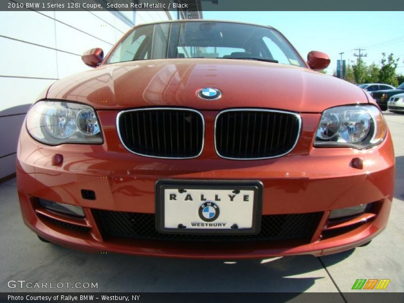 Sedona Red Metallic / Black 2010 BMW 1 Series 128i Coupe
