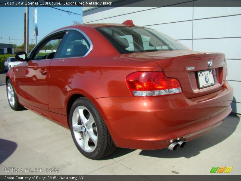 Sedona Red Metallic / Black 2010 BMW 1 Series 128i Coupe