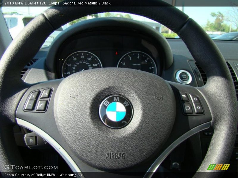 Sedona Red Metallic / Black 2010 BMW 1 Series 128i Coupe