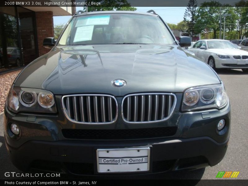 Highland Green Metallic / Beige 2008 BMW X3 3.0si