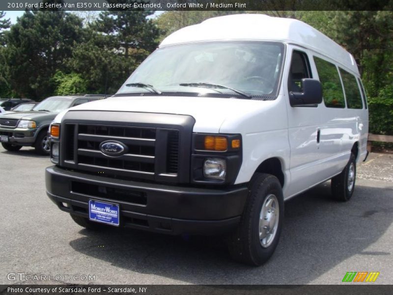 Oxford White / Medium Flint 2010 Ford E Series Van E350 XL Passenger Extended