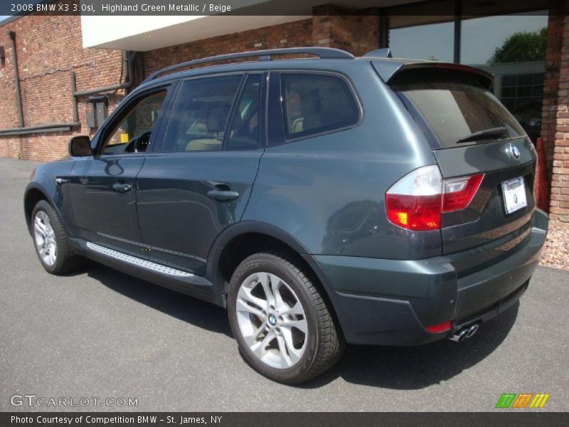 Highland Green Metallic / Beige 2008 BMW X3 3.0si