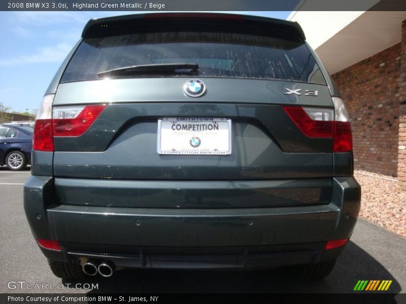 Highland Green Metallic / Beige 2008 BMW X3 3.0si