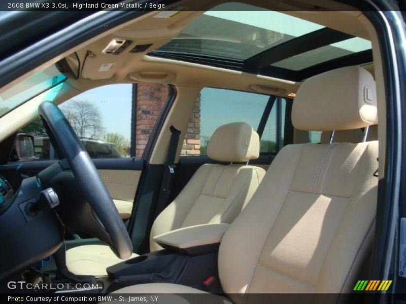 Highland Green Metallic / Beige 2008 BMW X3 3.0si