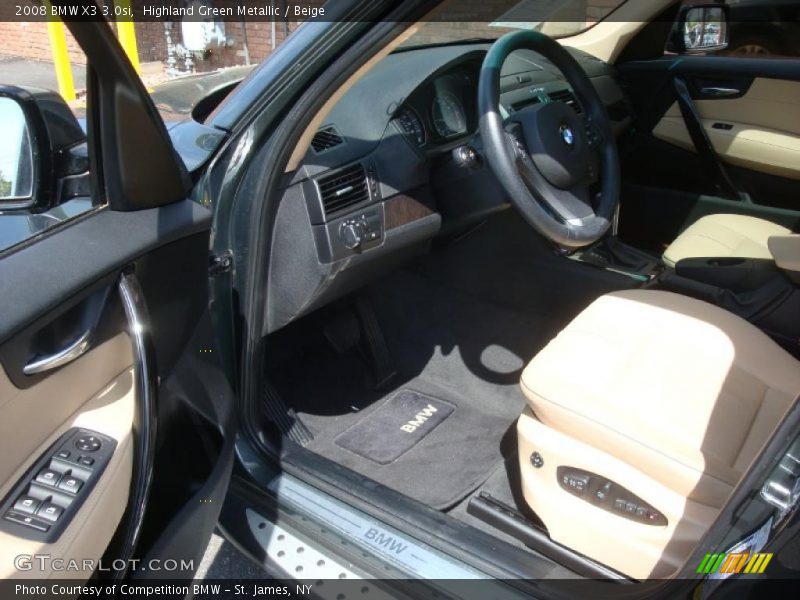 Highland Green Metallic / Beige 2008 BMW X3 3.0si