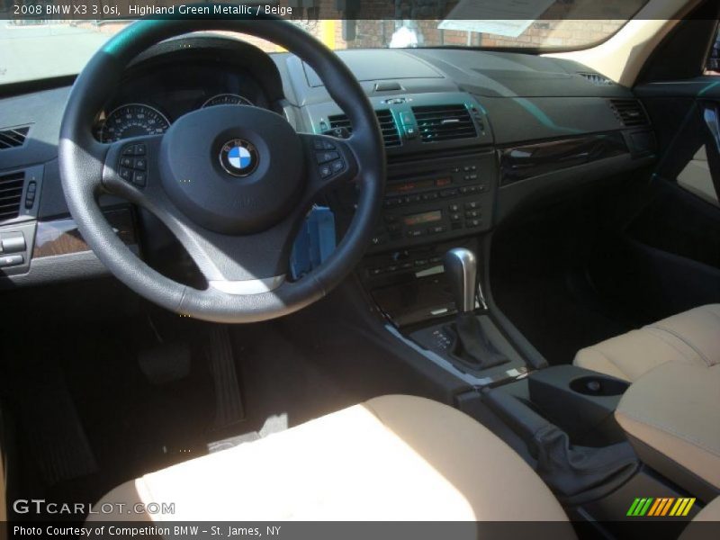 Highland Green Metallic / Beige 2008 BMW X3 3.0si