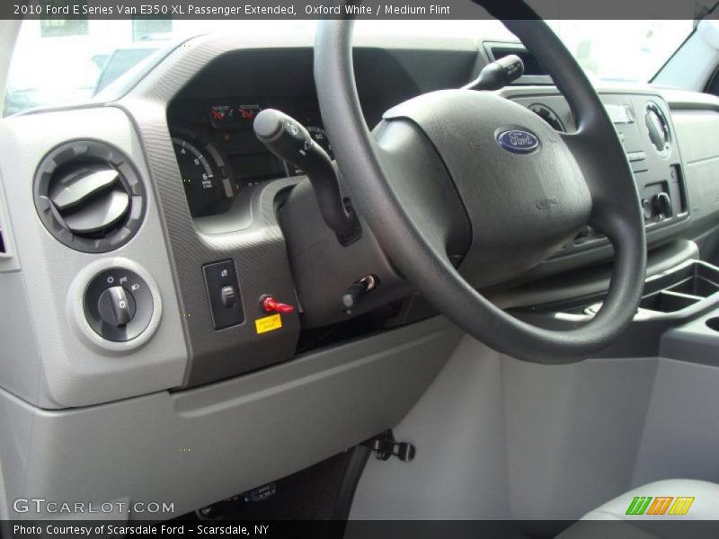 Oxford White / Medium Flint 2010 Ford E Series Van E350 XL Passenger Extended