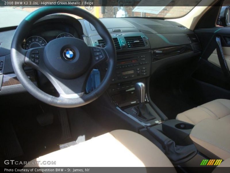 Highland Green Metallic / Beige 2008 BMW X3 3.0si