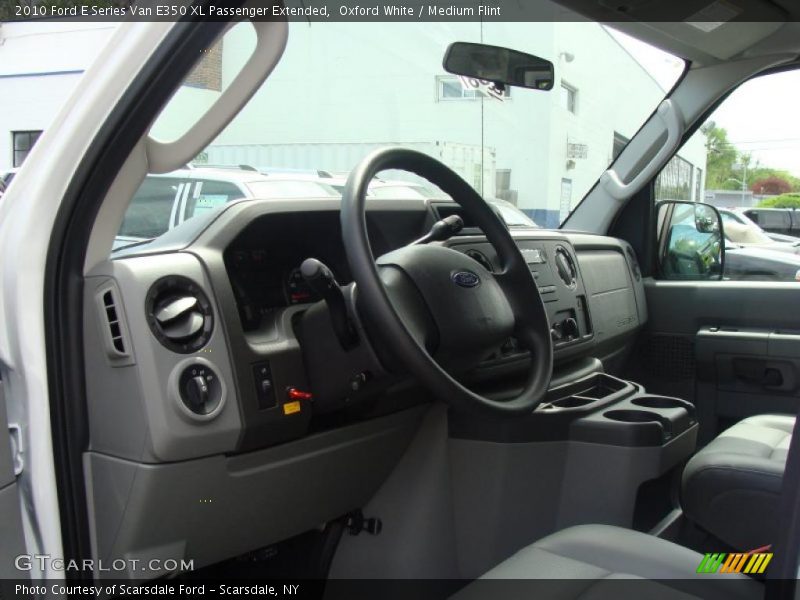 Oxford White / Medium Flint 2010 Ford E Series Van E350 XL Passenger Extended
