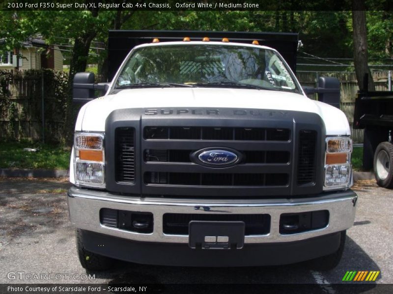 Oxford White / Medium Stone 2010 Ford F350 Super Duty XL Regular Cab 4x4 Chassis