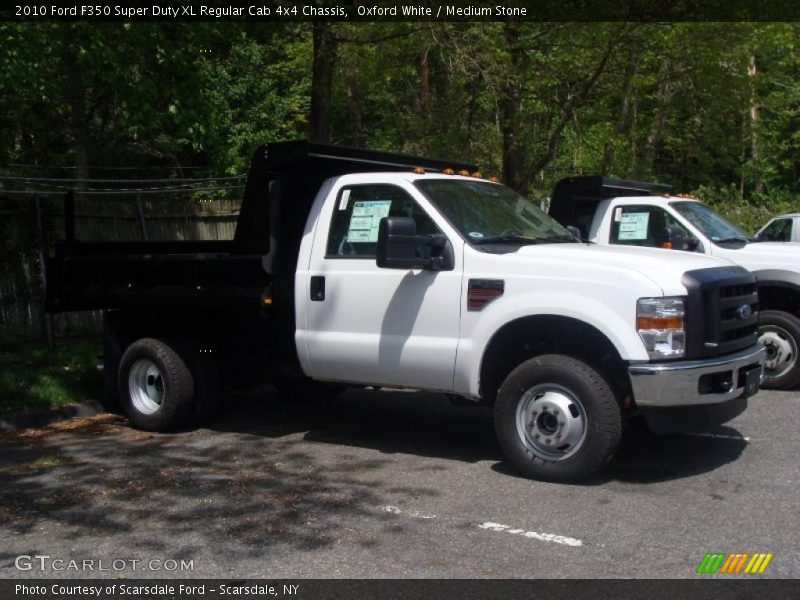 Oxford White / Medium Stone 2010 Ford F350 Super Duty XL Regular Cab 4x4 Chassis