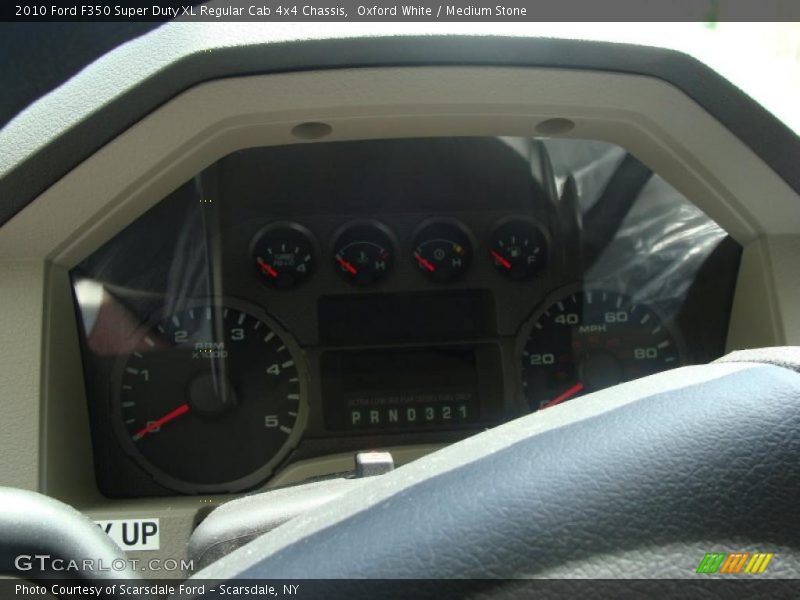 Oxford White / Medium Stone 2010 Ford F350 Super Duty XL Regular Cab 4x4 Chassis