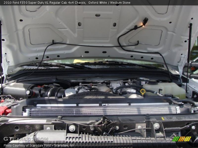 Oxford White / Medium Stone 2010 Ford F350 Super Duty XL Regular Cab 4x4 Chassis