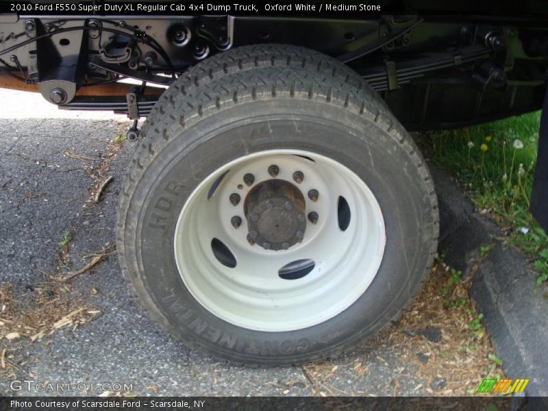 Oxford White / Medium Stone 2010 Ford F550 Super Duty XL Regular Cab 4x4 Dump Truck