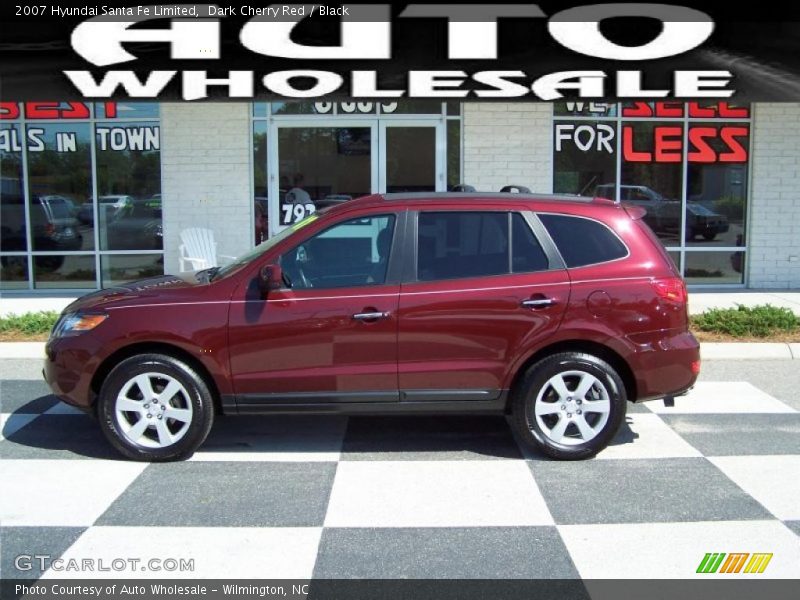 Dark Cherry Red / Black 2007 Hyundai Santa Fe Limited