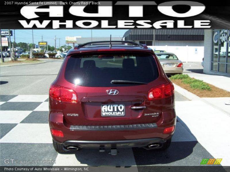 Dark Cherry Red / Black 2007 Hyundai Santa Fe Limited