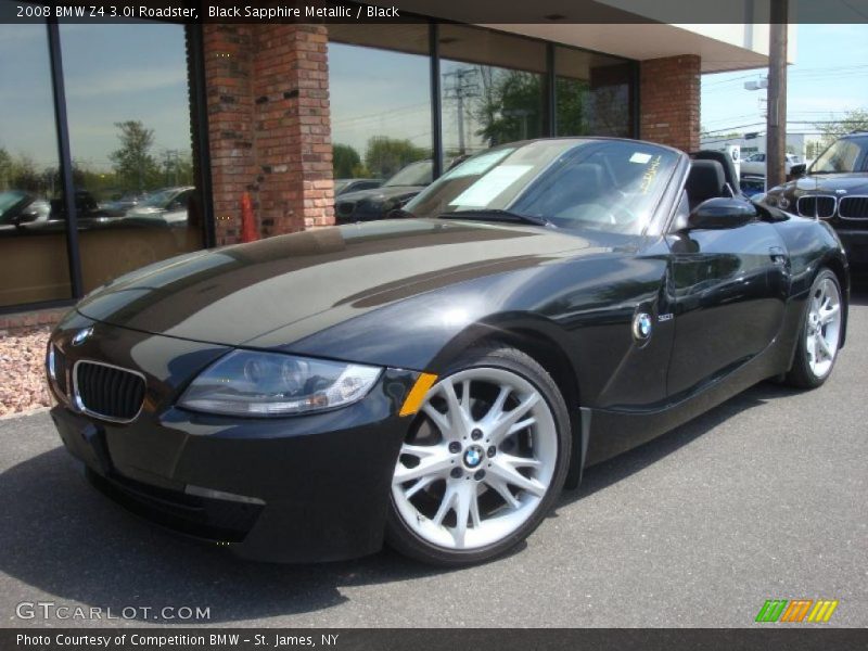 Black Sapphire Metallic / Black 2008 BMW Z4 3.0i Roadster