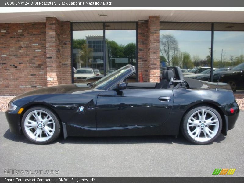 Black Sapphire Metallic / Black 2008 BMW Z4 3.0i Roadster