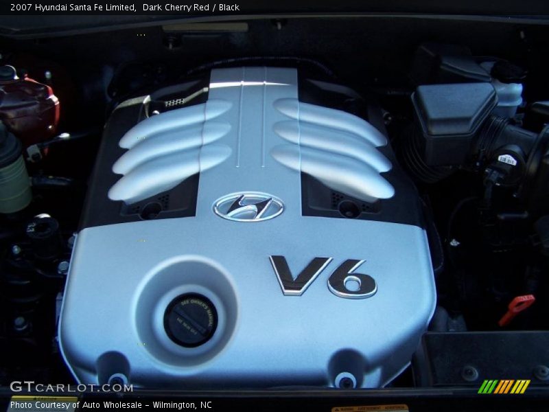 Dark Cherry Red / Black 2007 Hyundai Santa Fe Limited