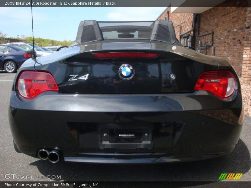 Black Sapphire Metallic / Black 2008 BMW Z4 3.0i Roadster